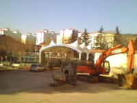 勝利油田煙臺療養(yǎng)院門球場-煙臺張拉膜結(jié)構